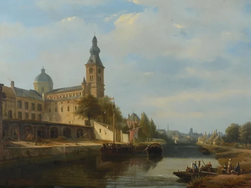 1819-François-Joseph Boulanger - Veduta della chiesa di San Pietro a Gand